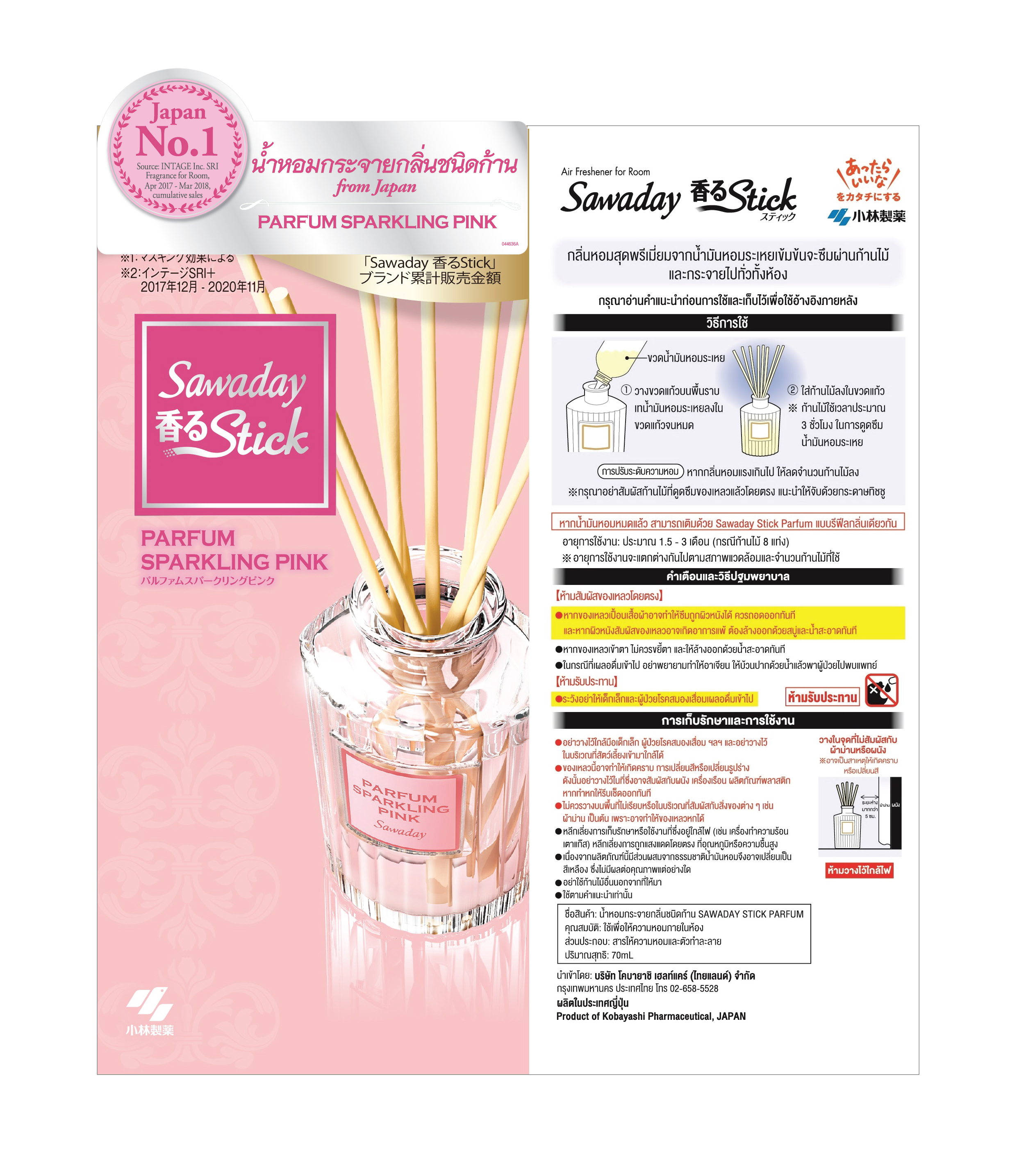 SAWADAY STICK PARFUM - SPARKLING PINK
